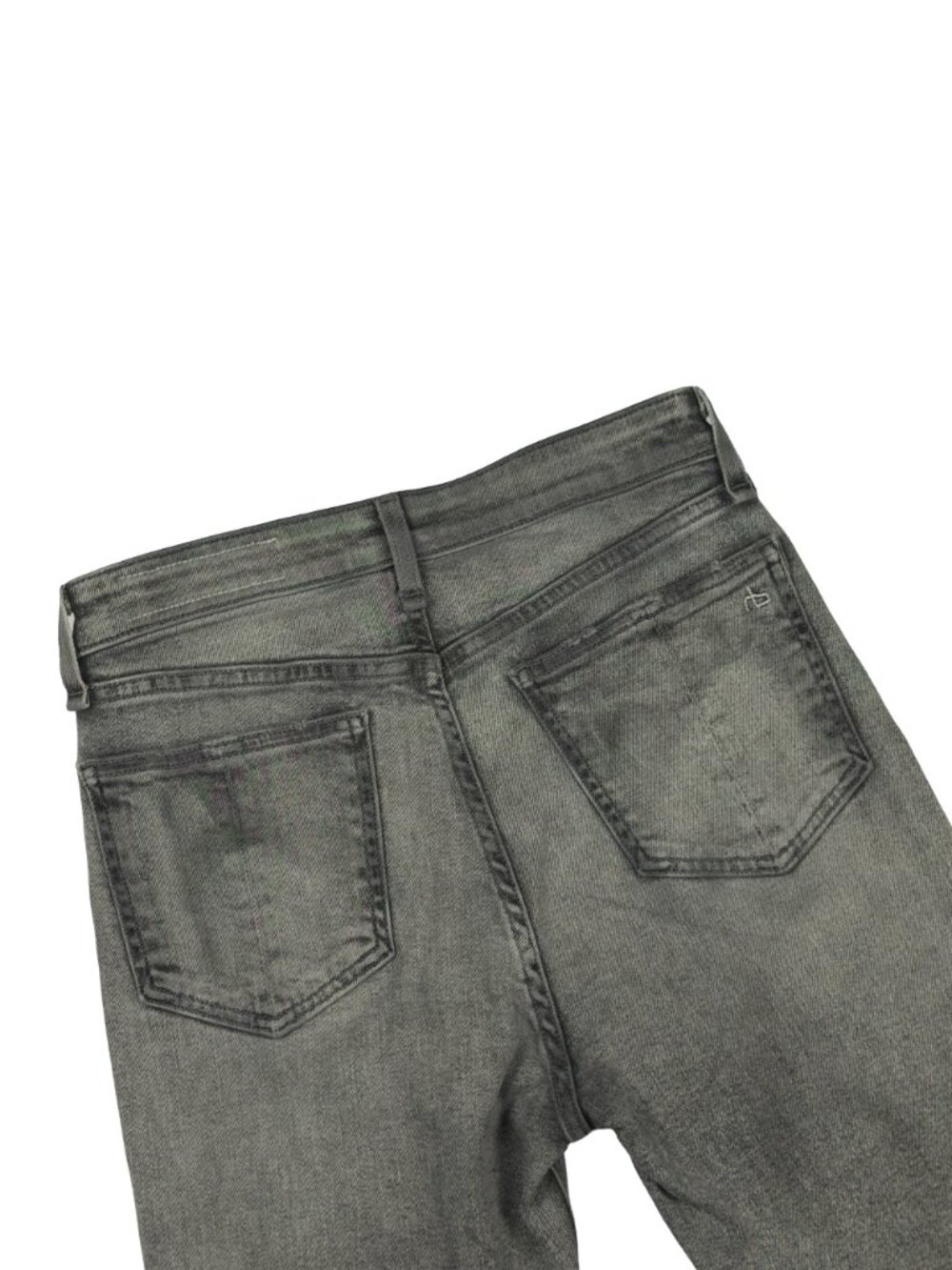 rag & bone Nina High Rise Ankle Flare 27 Raw Hem Broderick Gray Wash - Picture 8 of 13